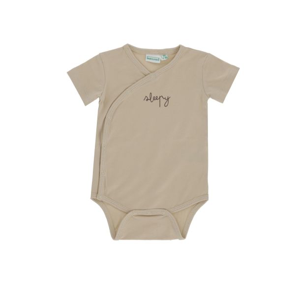 Babylook Romper Overslag Korte Mouw - Maat 50 - Oyster Gray 