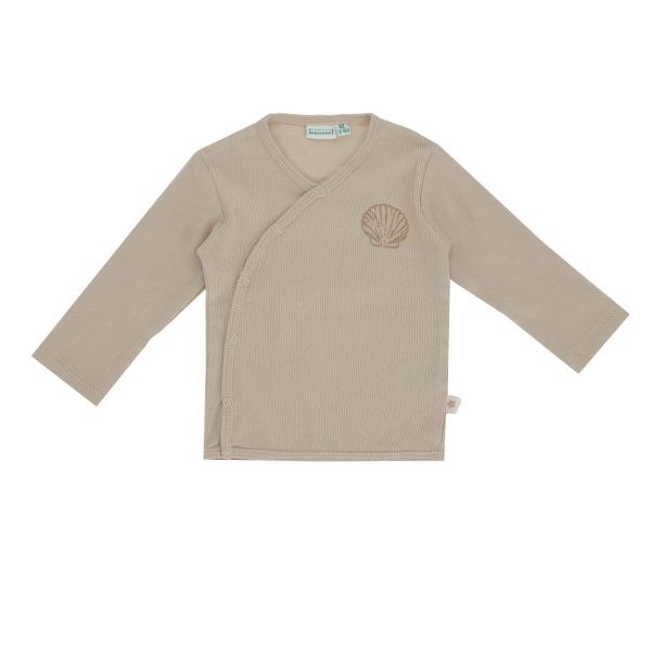 Babylook Shells T-Shirt Overslag Rib - Maat 56 - Oyster Gray Babylook Shells T-Shirt Overslag Rib - Maat 56 - Oyster Gray