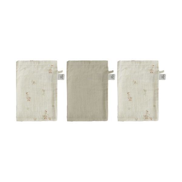 Bébé-Jou Dear Goose Hydrofiel Washandjes - 3 Stuks