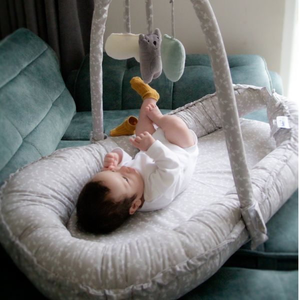 Babyjem Babynest met Speeltjes Grijs Babyjem Babynest met Speeltjes Grijs