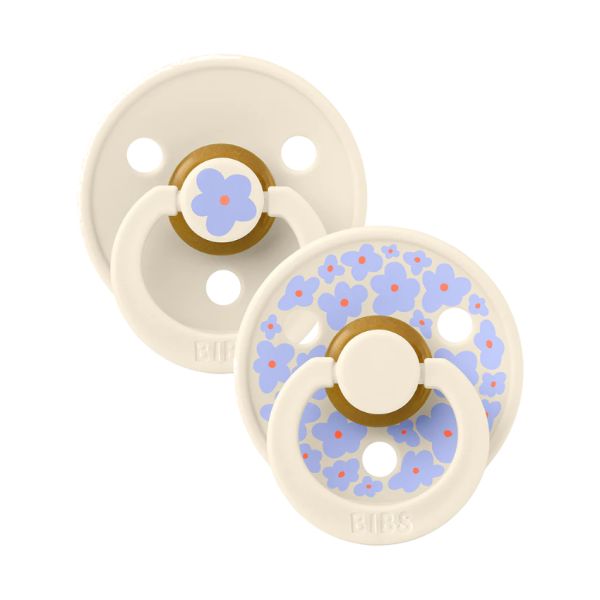 Bibs Studio Jasmin Fopspeen - Rond - 2 Stuks - 0-6 Mnd - Ivory Mix