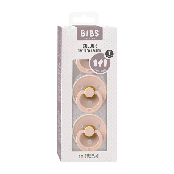 BiBs Try-It Fopspeen - 3 Stuks - 0-6 Mnd - Blush