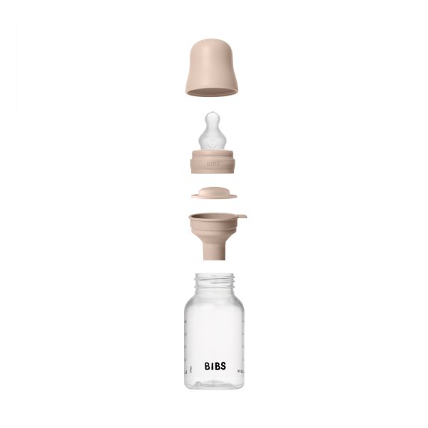 BIBS Fles - Slow Flow - 150 ml - Silicone - Blush - Ronde Speen