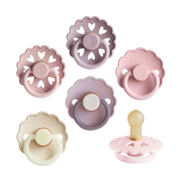 FRIGG Fopspenen - 6-Pack - Blooming Love - Latex - 0-6 Mnd FRIGG Fopspenen - 6-Pack - Blooming Love - Latex - 0-6 Mnd