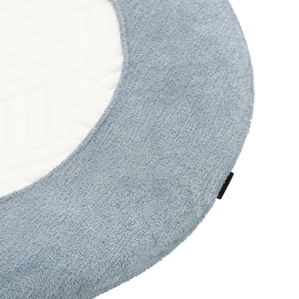 Kidsmill Boxmatras Hoes - Rond Ø 90 cm - Soft Elegance II - Iceblue Kidsmill Boxmatras Hoes - Rond Ø 90 cm - Soft Elegance II - Iceblue