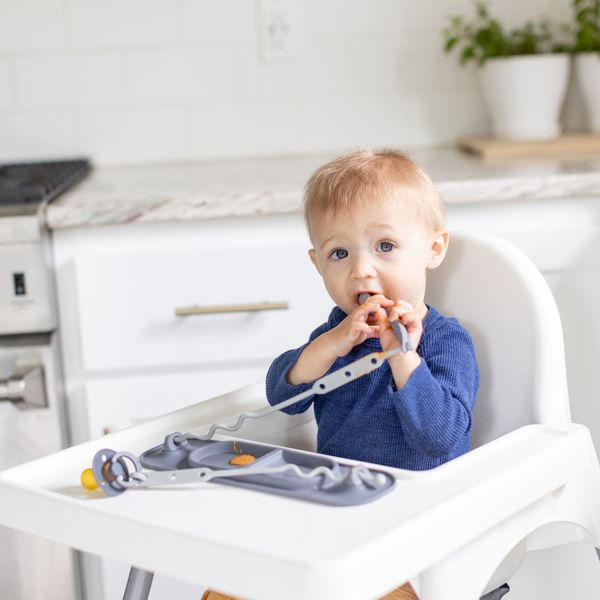 Busy Baby Kinderbestek 3-Delig - Pewter Busy Baby Kinderbestek 3-Delig - Pewter