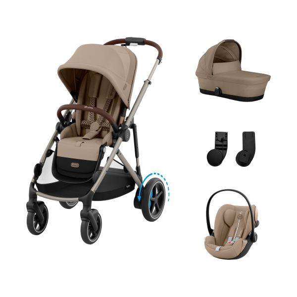 Cybex E-Gazelle S 3-in-1 Kinderwagen Set S - Almond Beige Cybex E-Gazelle S 3-in-1 Kinderwagen Set S - Almond Beige