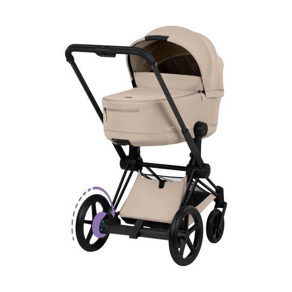 Cybex E-Priam 5 Comfort 2-in-1 Kinderwagen Matt Black - Cozy Beige Cybex E-Priam 5 Comfort 2-in-1 Kinderwagen Matt Black - Cozy Beige