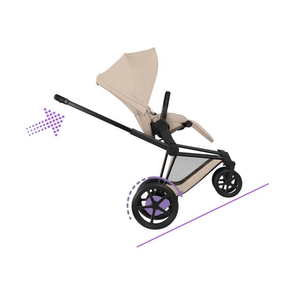 Cybex E-Priam 5 Comfort 2-in-1 Kinderwagen Matt Black - Cozy Beige Cybex E-Priam 5 Comfort 2-in-1 Kinderwagen Matt Black - Cozy Beige