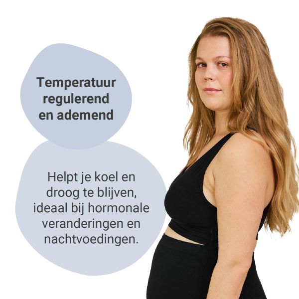 Carriwell Comfi Cool Crossover Slaap- en Voedingsbeha - Maat S/M - Zwart