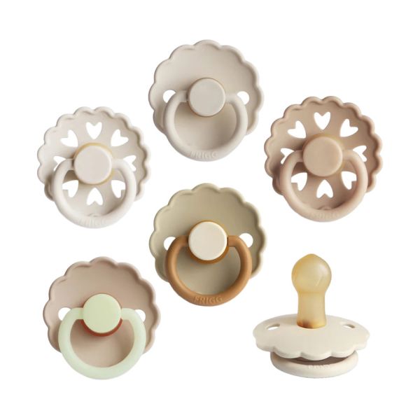 FRIGG Fopspenen - Cinnamon Charm - 6-Pack - Latex - 6–18 Mnd