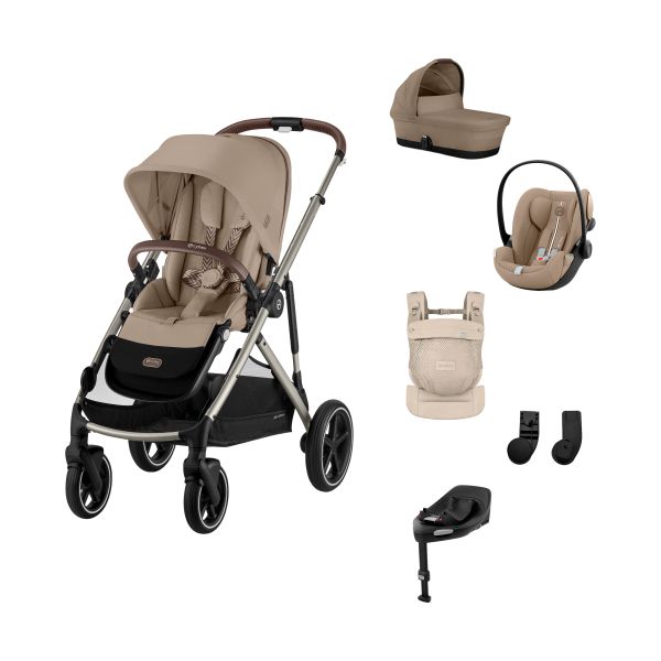 Cybex Gazelle S 4-in-1 Kinderwagen Set M Met Draagzak Amya - Almond Beige