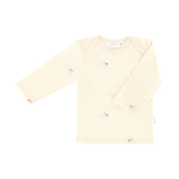 DAY T-Shirt Lange Mouw - Cream - Mt. 50/56