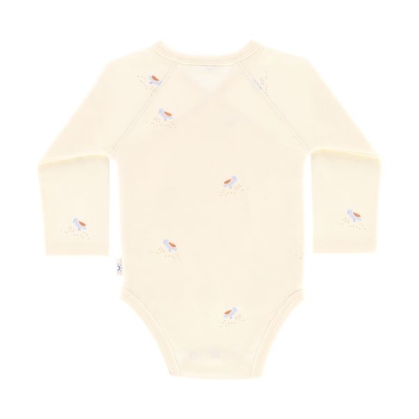 DAY Overslagromper Lange Mouw - Cream - Mt. 62/68 DAY Overslagromper Lange Mouw - Cream - Mt. 62/68
