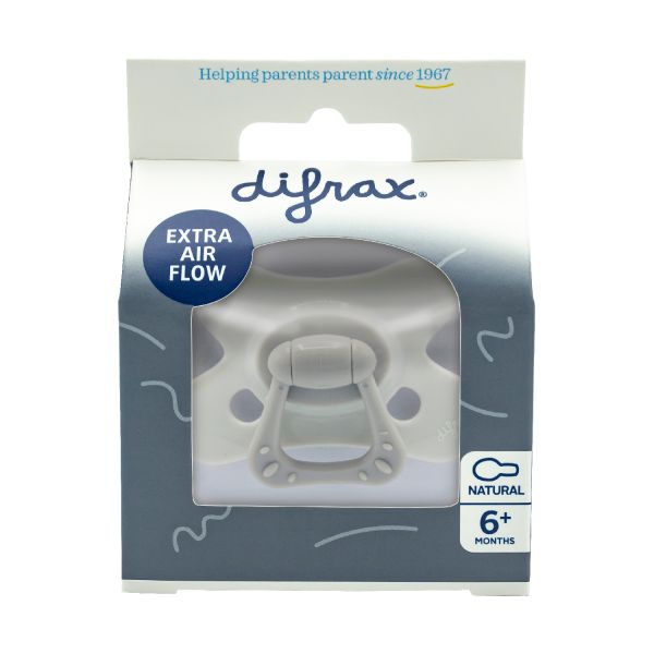 Difrax Uni Fopspeen - Rond - 6+ Mnd - Grey Agate Difrax Uni Fopspeen - Rond - 6+ Mnd - Grey Agate