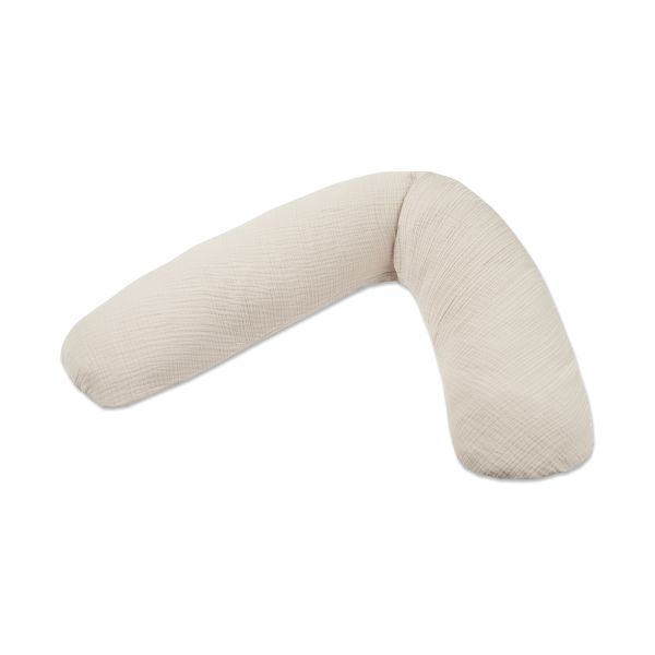Theraline Voedingskussen Dodo Met Hoes - Muslin - Sandy Beige - 170 x 34 cm