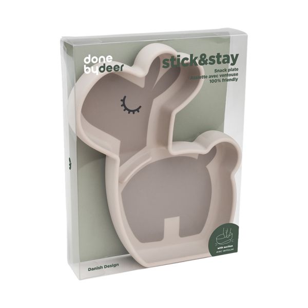 Done By Deer Stick & Stay Snack Bord - Lalee - Silicone - Sand Done By Deer Stick & Stay Snack Bord - Lalee - Silicone - Sand