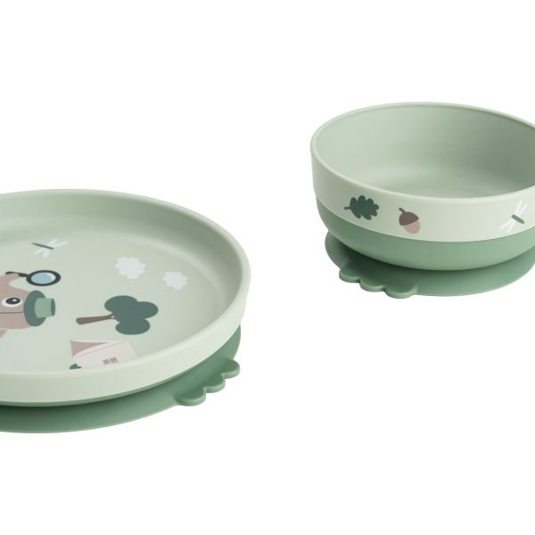 Done By Deer Tiny Trails Foodie Dinerset Met 360° Beker - Green