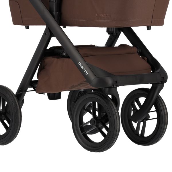 Dubatti One E6 2-in-1 Kinderwagen Black/Dark Brown - Walnut Brown Dubatti One E6 2-in-1 Kinderwagen Black/Dark Brown - Walnut Brown