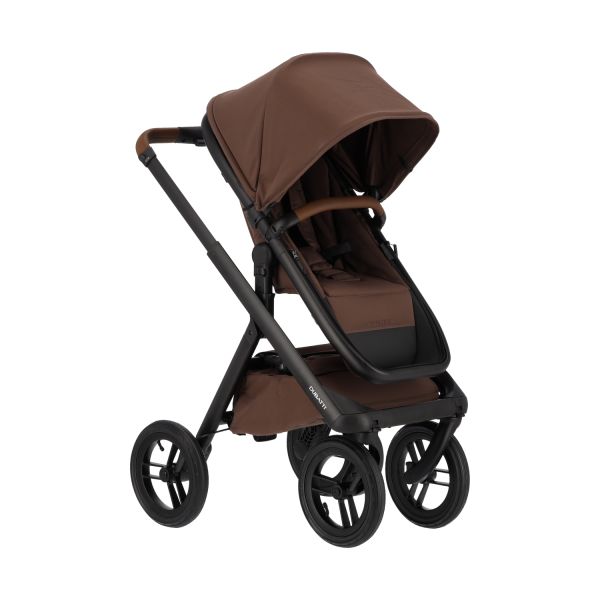 Dubatti One E6 2-in-1 Kinderwagen Black/Dark Brown - Walnut Brown Dubatti One E6 2-in-1 Kinderwagen Black/Dark Brown - Walnut Brown