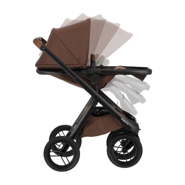 Dubatti One E6 2-in-1 Kinderwagen Black/Dark Brown - Walnut Brown Dubatti One E6 2-in-1 Kinderwagen Black/Dark Brown - Walnut Brown