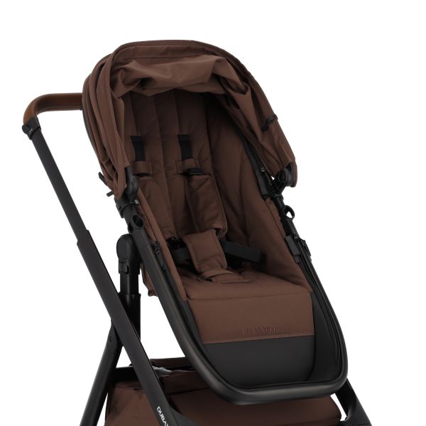 Dubatti One E6 2-in-1 Kinderwagen Black/Dark Brown - Walnut Brown Dubatti One E6 2-in-1 Kinderwagen Black/Dark Brown - Walnut Brown