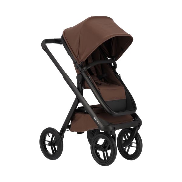 Dubatti One E6 2-in-1 Kinderwagen Black - Walnut Brown Dubatti One E6 2-in-1 Kinderwagen Black - Walnut Brown