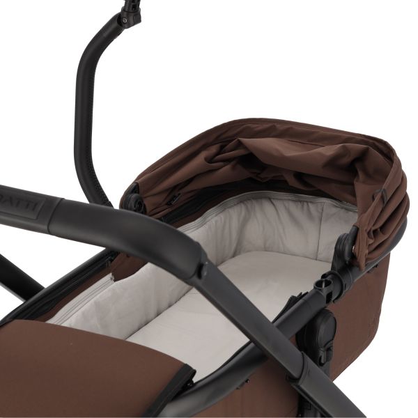 Dubatti One E6 2-in-1 Kinderwagen Black - Walnut Brown Dubatti One E6 2-in-1 Kinderwagen Black - Walnut Brown