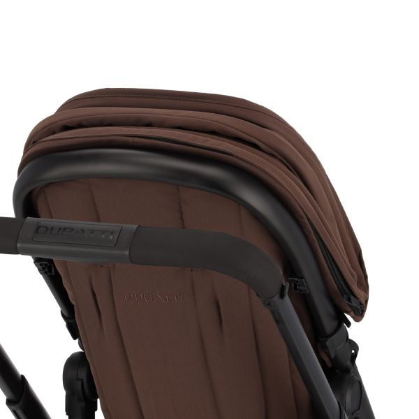 Dubatti One E6 2-in-1 Kinderwagen Black - Walnut Brown Dubatti One E6 2-in-1 Kinderwagen Black - Walnut Brown