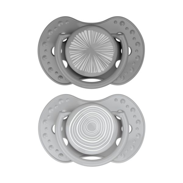 Difrax Fopspeen Dynamisch Harmony L Grey - D Grey 0-3 mnd Difrax Fopspeen Dynamisch Harmony L Grey - D Grey 0-3 mnd