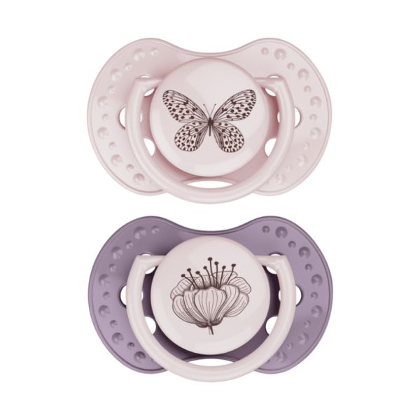 Difrax Fopspeen Danamic Botanic Pink - Purple 6-20 mnd Difrax Fopspeen Danamic Botanic Pink - Purple 6-20 mnd