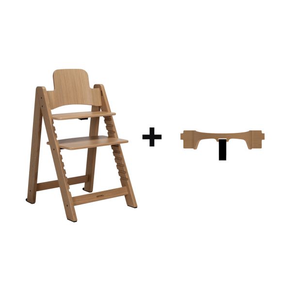 Kidsmill Up! Kinderstoel Eikenhout Incl. Houten Babyset - Naturel Kidsmill Up! Kinderstoel Eikenhout Incl. Houten Babyset - Naturel