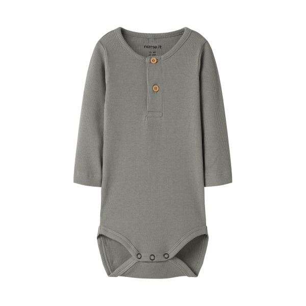 Name It Kab Button Romper - Maat 62 - Shadow