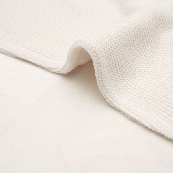 Jollein Wiegdeken Basic Knit Ivory/Coral Fleece 75 x 100 cm
