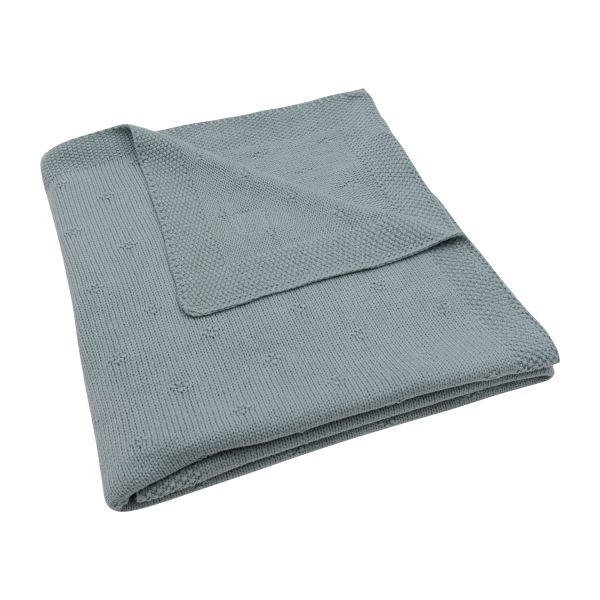 Jollein Cosy Knit Ledikantdeken - 100 x 150 cm - Sea Green