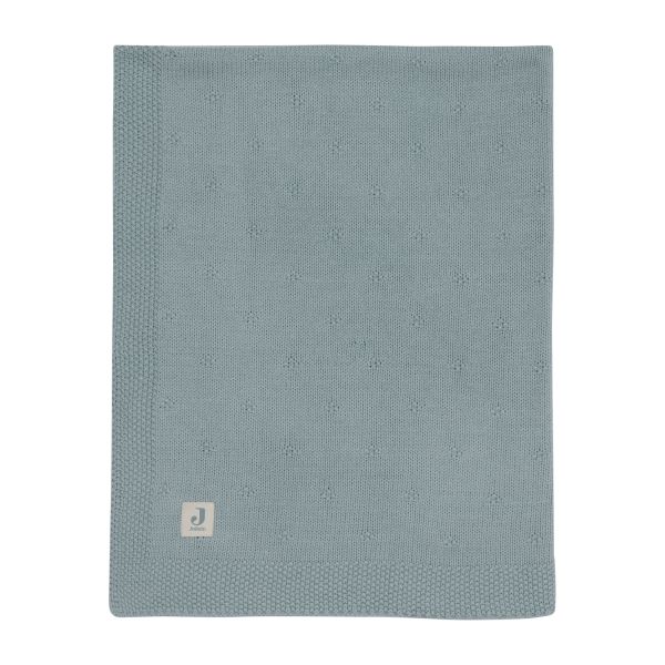 Jollein Cosy Knit Ledikantdeken - 100 x 150 cm - Sea Green
