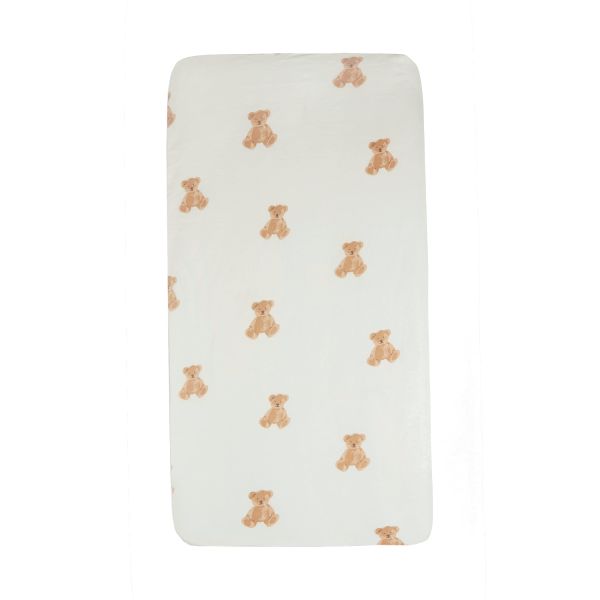 Jollein Wieghoeslaken Jersey 40 x 80/90 cm Teddy Bear Jollein Wieghoeslaken Jersey 40 x 80/90 cm Teddy Bear