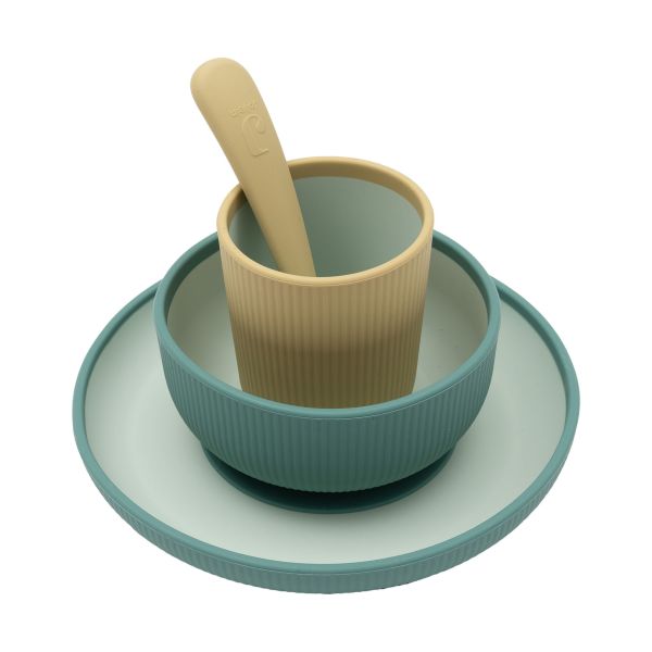 Jollein Kinderserviesset - Siliconen - Jade Shades