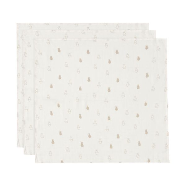 Jollein Multidoek Happy Miffy Nougat 70 x 70 cm 3-Pack Jollein Multidoek Happy Miffy Nougat 70 x 70 cm 3-Pack