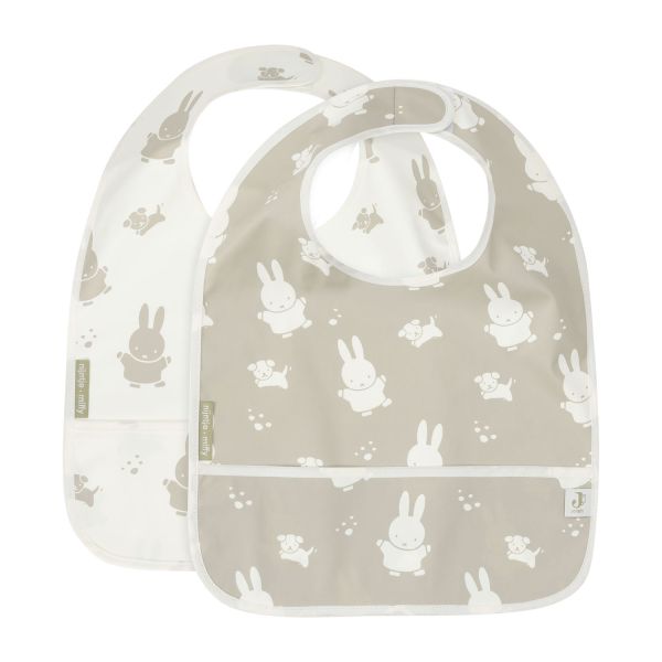Jollein Slab Waterproof Miffy & Snuffy Olive Green 2-Pack