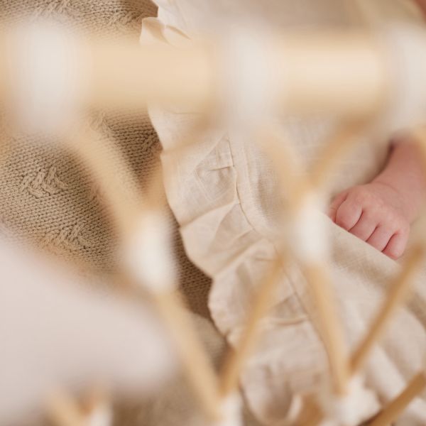 Jollein Wieglaken Ruffle Natural 75 x 100 cm Jollein Wieglaken Ruffle Natural 75 x 100 cm