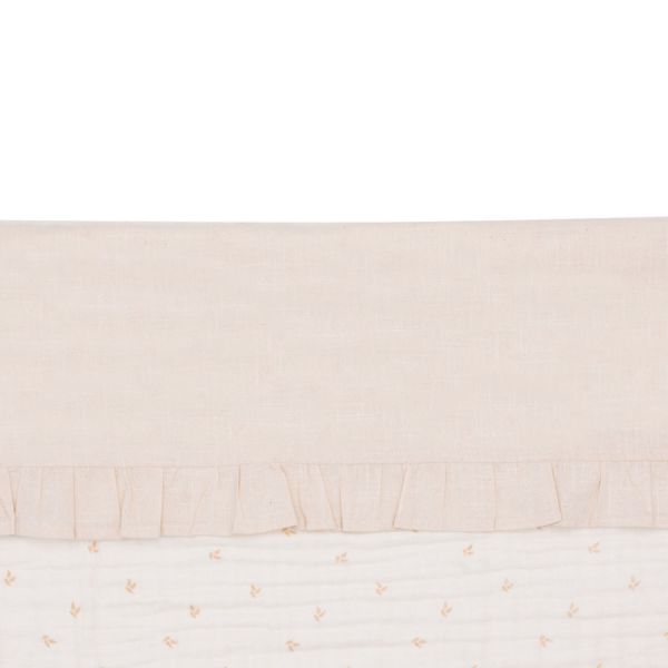 Jollein Ledikantlaken Ruffle Natural 120 x 150 cm Jollein Ledikantlaken Ruffle Natural 120 x 150 cm
