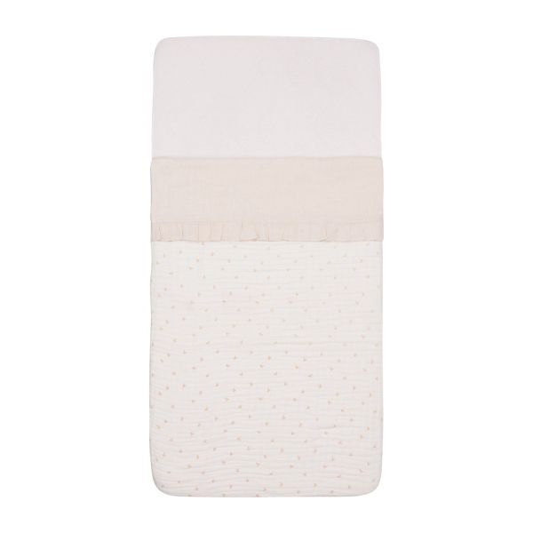 Jollein Ledikantlaken Ruffle Natural 120 x 150 cm Jollein Ledikantlaken Ruffle Natural 120 x 150 cm