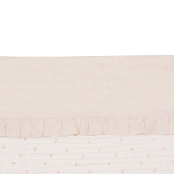 Jollein Wieglaken Ruffle Natural 75 x 100 cm Jollein Wieglaken Ruffle Natural 75 x 100 cm