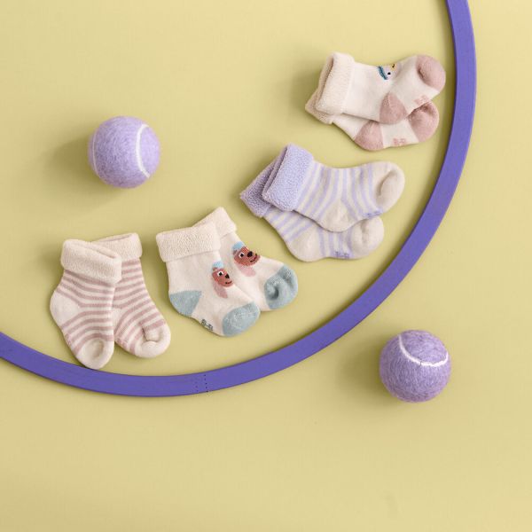Lässig Badstof Sokken GOTS 3 pcs Cat – Maat 12‑14