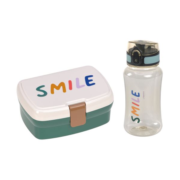 Lässig Lunch Set Little Gang Smile Milky/Ocean Green Lässig Lunch Set Little Gang Smile Milky/Ocean Green