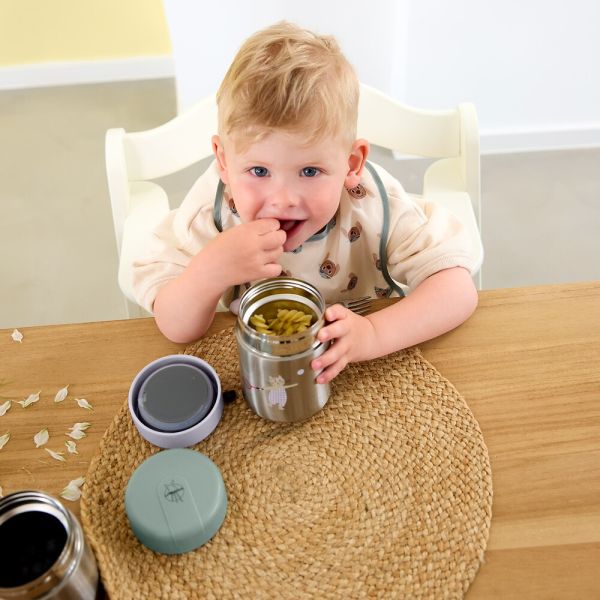 Lässig Tiny Team Dog Food Jar RVS - Groen
