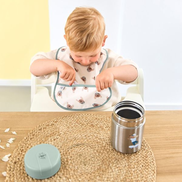 Lässig Tiny Team Dog Food Jar RVS - Groen