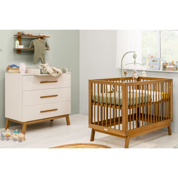 Bopita Ledikant 70 x 140 - Commode - Kaleo - Dune/Rose Wood Bopita Ledikant 70 x 140 - Commode - Kaleo - Dune/Rose Wood
