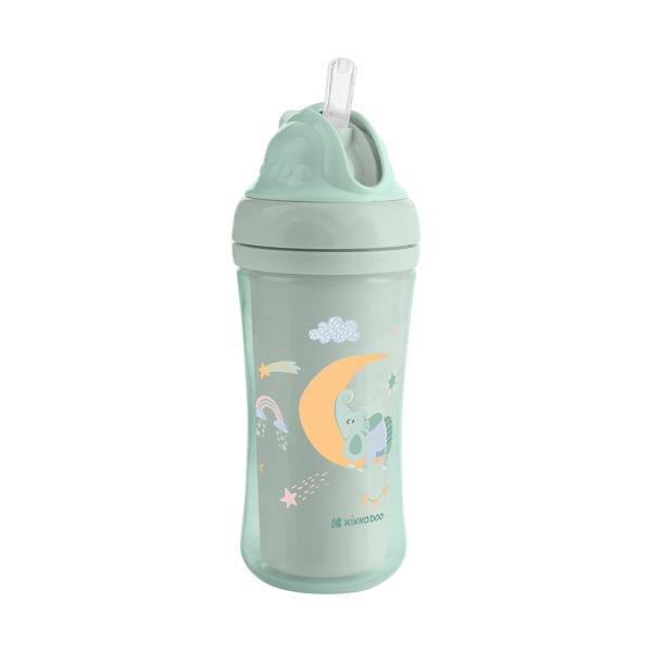 Kikkaboo Maan Beker Met Siliconen Rietje - 220ml - Mint 